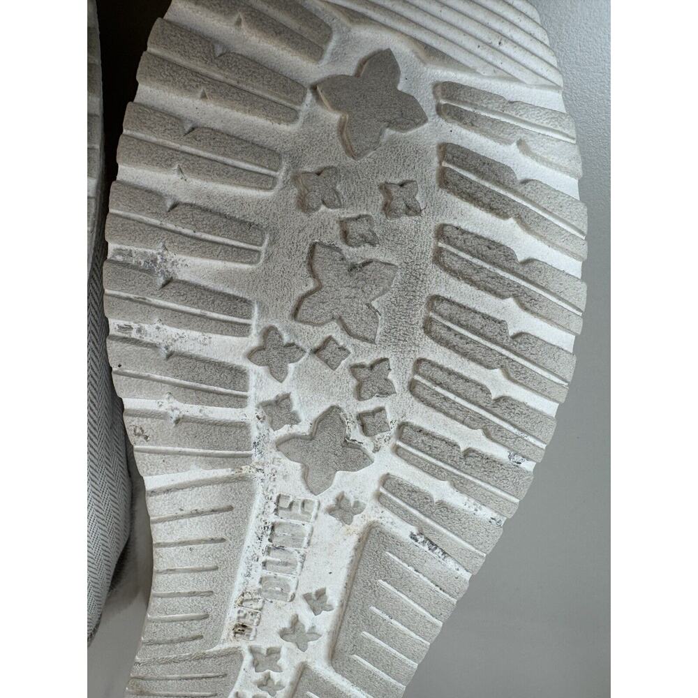 Hey Dude Women's Britt Shoes 9 Herringbone Cream Faux Fur Trim Comfort Cozy - Picture 10 of 13